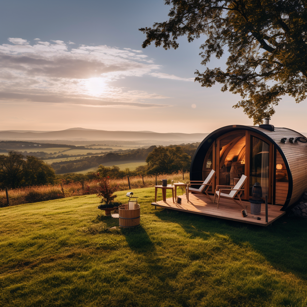 Glamping pod with a view