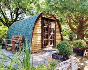 A glamping pod as part of a spa retreat in Saltash