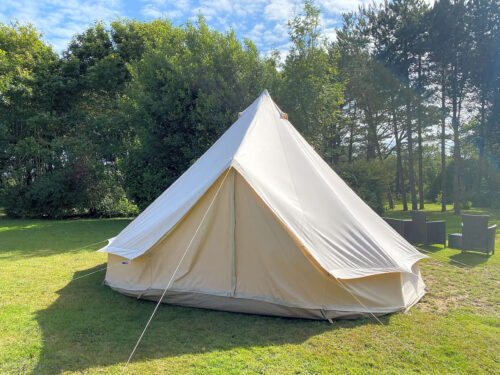 A yurt tent at Burrow Farm near Truro