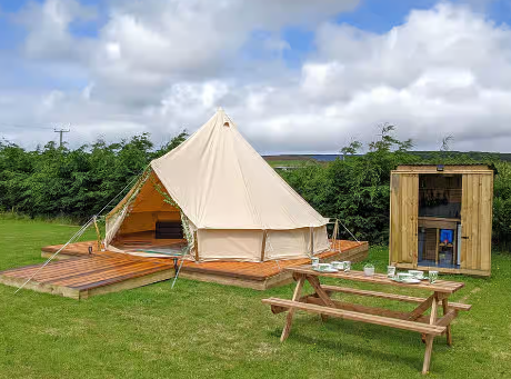 Private yurt tent and seperate toilet