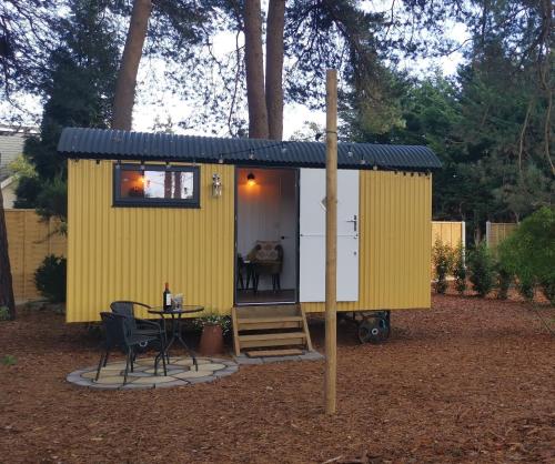 Traditional metal shepherds hut in Forest Heath